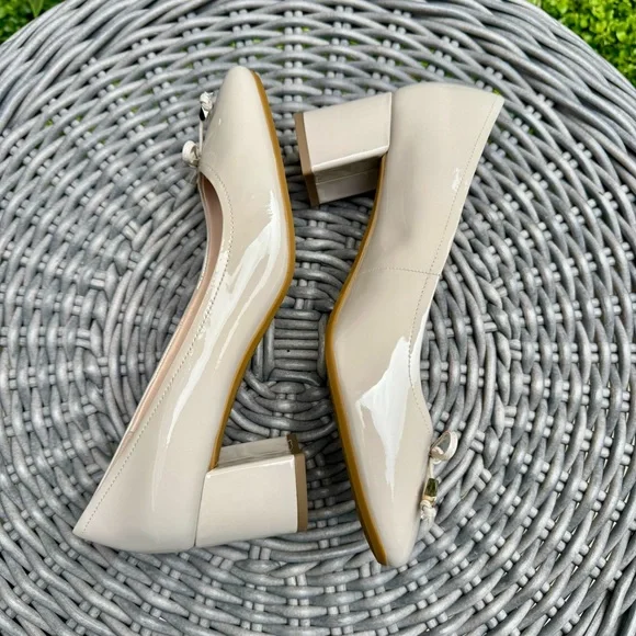 Kate Spade Beverly Bow Pump Patent Tusk Sz 7.5 - Picture 5 of 10